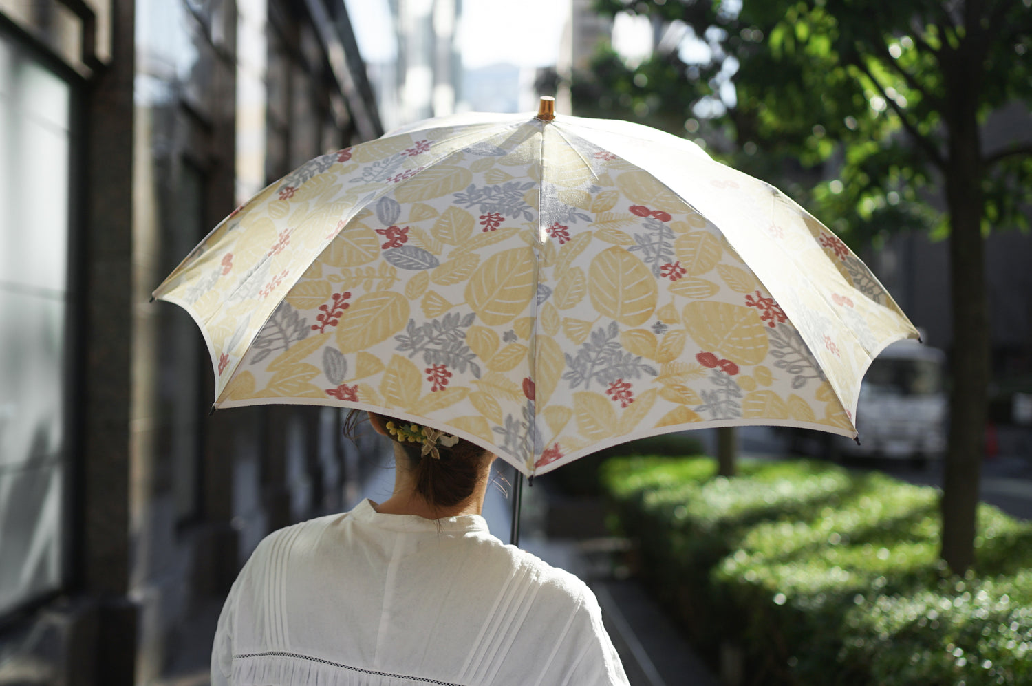 katakata 葉っぱ 折りたたみ傘 50cm 8本骨