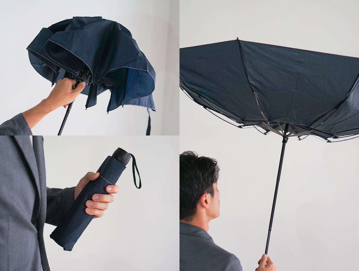軽くてシンプルな、風に強い折りたたみ傘 | 傘専門店 小宮商店