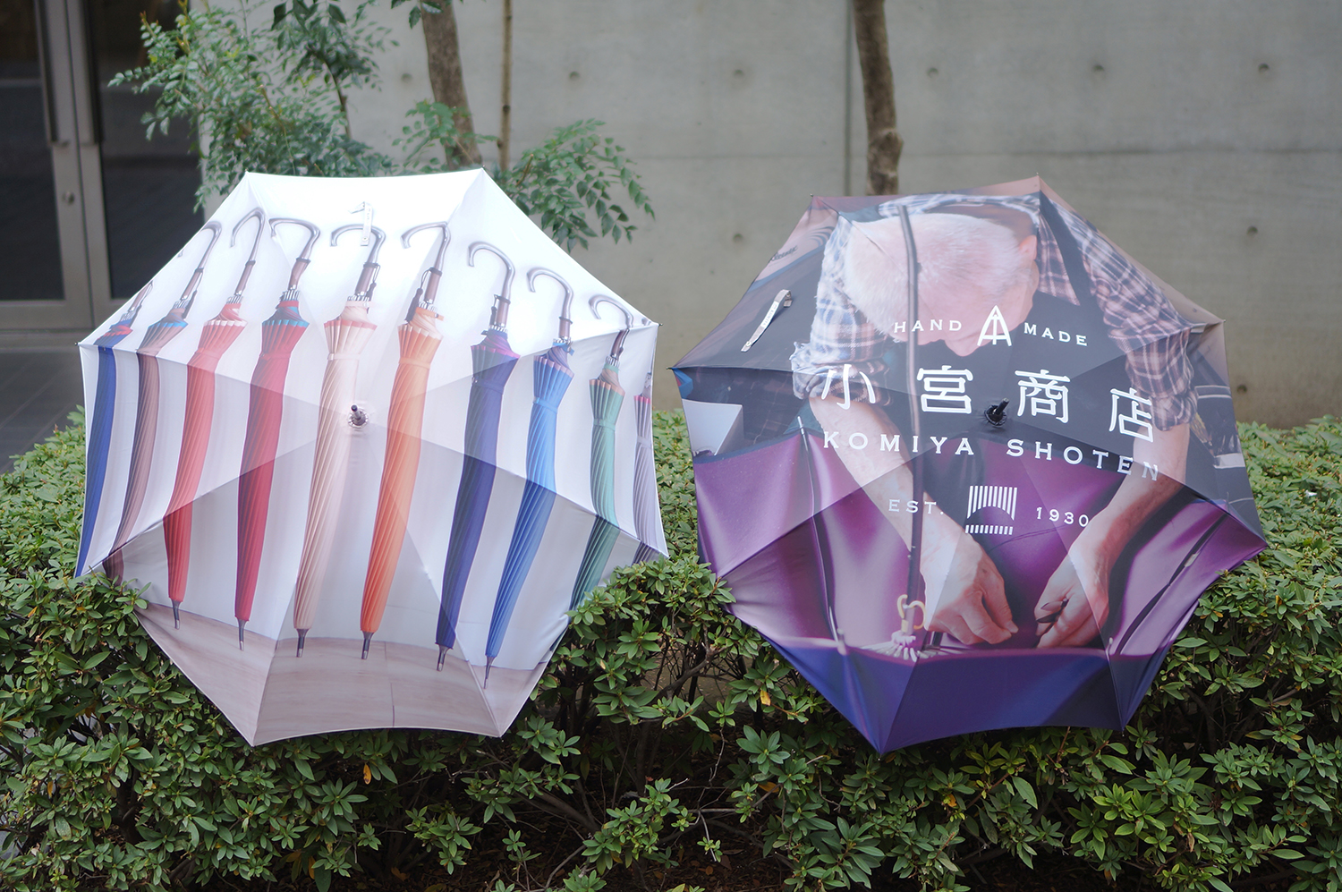 インクジェットプリントを使用した一枚張りの傘 傘専門店 小宮商店