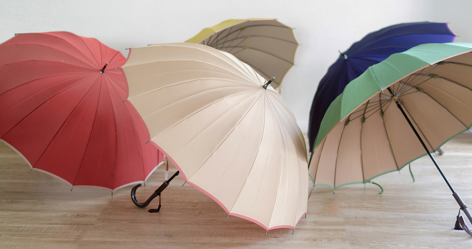 甲州織の2色のかさなりが美しい、日本製雨晴兼用傘『かさね』 | 傘専門 
